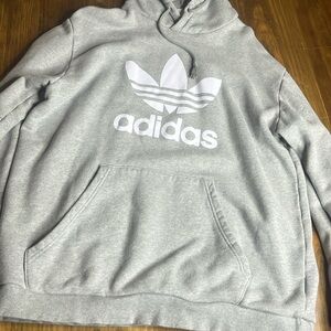Grey adidas hoodie mens XL